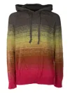 Laneus Gradient Hooded Sweater Long Sleeves In Multi
