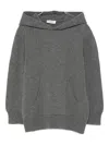 Laneus Hooded Pocket Hoddie In Gray