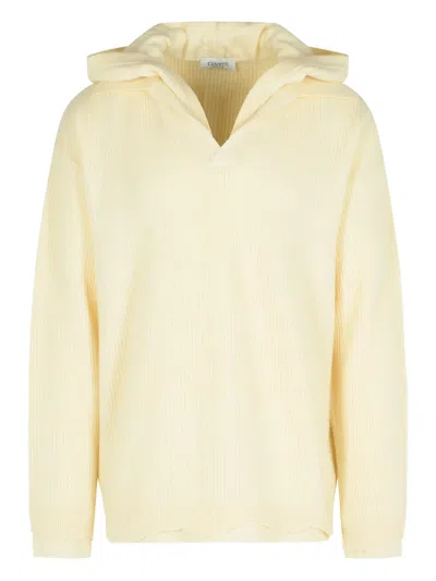 LANEUS HOODED RIBBED-KNIT SWEATER