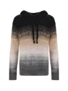 Laneus Gradient-effect Knitted Hoodie