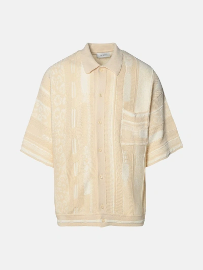 Laneus Ivory Cotton Polo Shirt