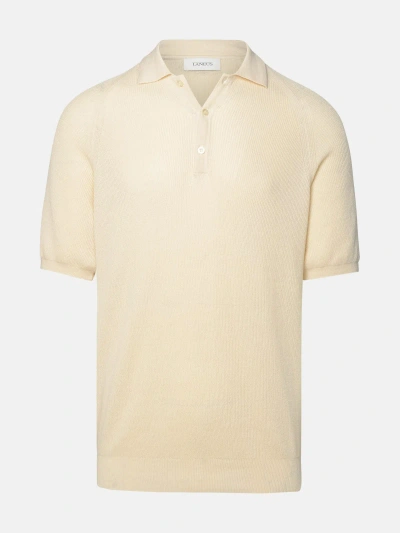Laneus Ivory Cotton Polo Shirt