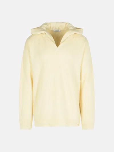 Laneus Ivory Wool Blend Sweater In White
