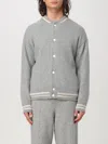 Laneus Knitted Bomber Jacket In Grau
