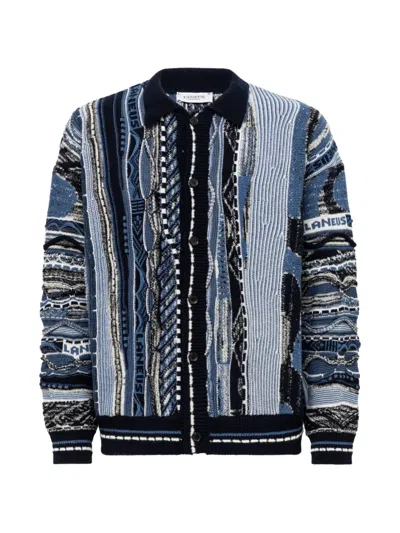 Laneus Jacquard-knit Boxy Cardigan In Multi