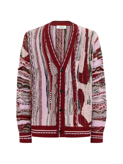 Laneus Jacquard-knit Cardigan In Animal Print