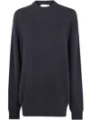 Laneus Long Sleeve Ribbed Knit Jumper In Black