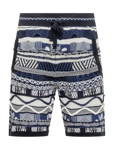 Laneus Knitted Bermuda Shorts In Black