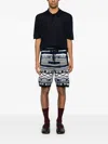 Laneus Knitted Bermuda Shorts In Blue