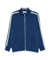 Laneus Knitted Bomber Jacket In Blue