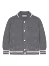 Laneus Knitted Bomber Jacket In Gray