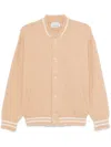 Laneus Knitted Bomber Jacket In Neutrals