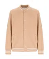 Laneus Knitted Bomber Jacket In Nude