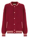 Laneus Knitted Bomber In Red