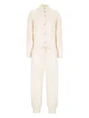 Laneus Knitted Button Jumpsuit In Neutral