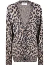 Laneus Leopard-print Button-up Cardigan In Neutral