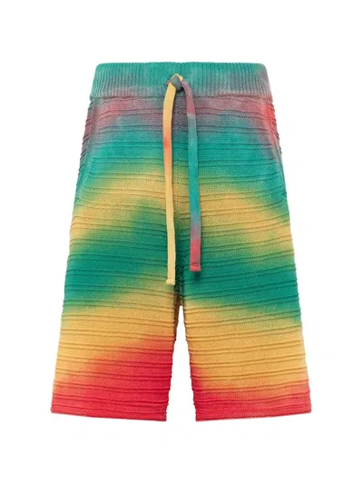 Laneus Knitted Drawstring Shorts In Multi