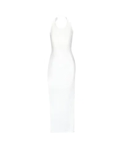 Laneus Knitted Dress In Off White