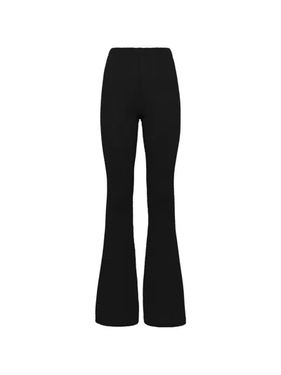 Laneus Knitted Flared Trousers In Black