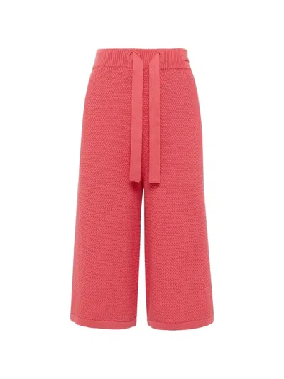 Laneus Knitted Knee-length Shorts In Red
