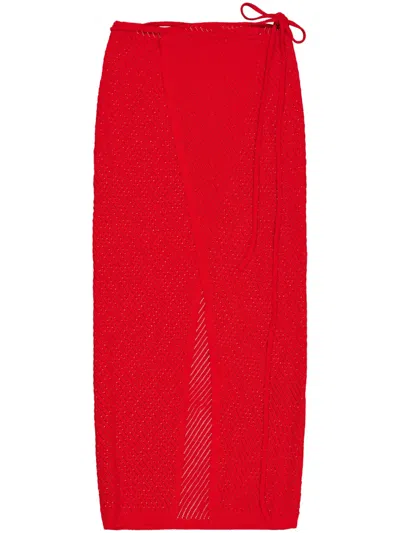 LANEUS KNITTED LONGUETTE SKIRT