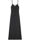 Laneus Knitted Maxi Dress In 黑色