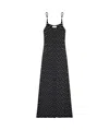 Laneus Knitted Maxi Dress In Black/black