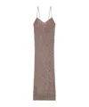 Laneus Vestito Lungo All'uncinetto Traforato In Multicolor
