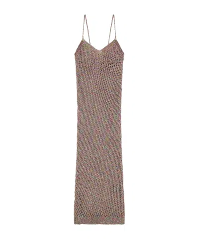 LANEUS LANEUS SEQUIN LONG SLIM DRESS