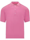 Laneus Ribbed Texture Polo Shirts In 粉色