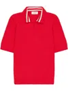 Laneus Polo In Filato Di Cotone In Red