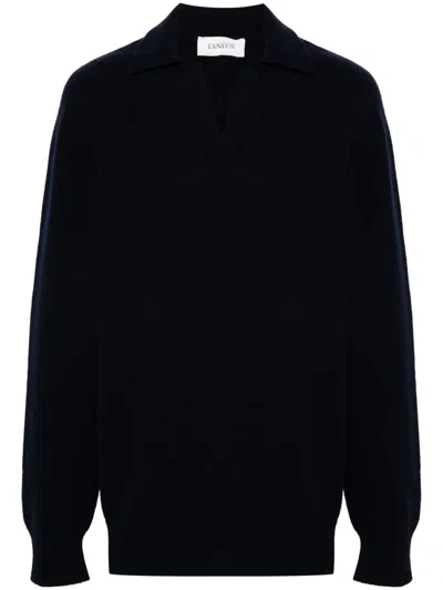 LANEUS KNITTED POLO SWEATER