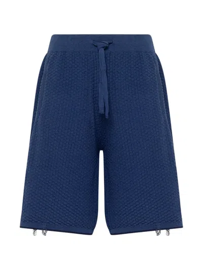 Laneus Knitted Shorts In Blue