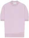 Laneus Knitted T-shirt In Pink