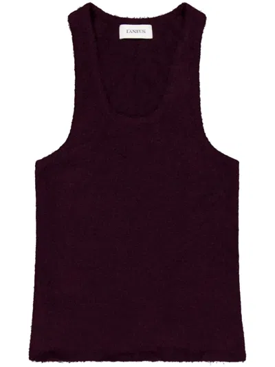 Laneus Knitted Tank Top In Red