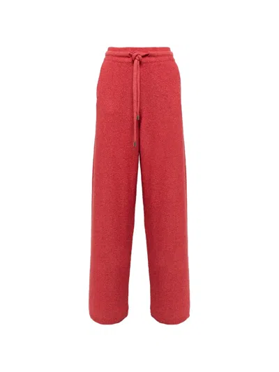 Laneus Knitted Track Pants In Red