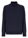 Laneus Knitted Turtleneck In Blue