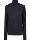Laneus Long Sleeve Turtleneck Sweater For Men In Black