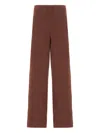 Laneus Knitted Wide-leg Trousers In Brown