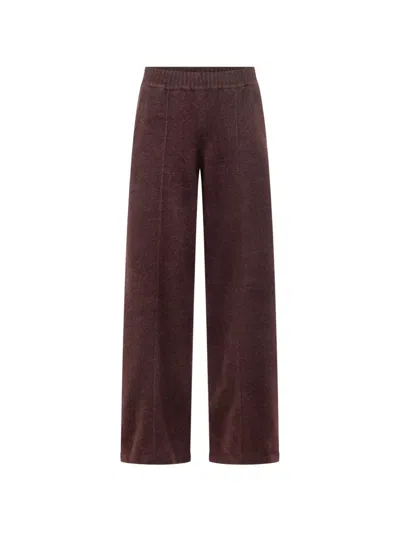 Laneus Knitted Wide-leg Trousers In Brown