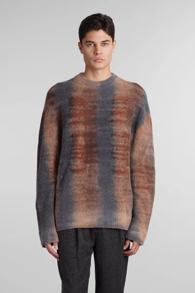 Laneus Gradient-effect Sweater In Brown