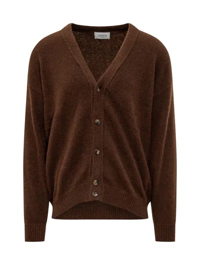 LANEUS LANEUS LANEUS BROWN WOOL CARDIGAN