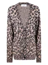 Laneus Leopard-print Button-up Cardigan In Neutral