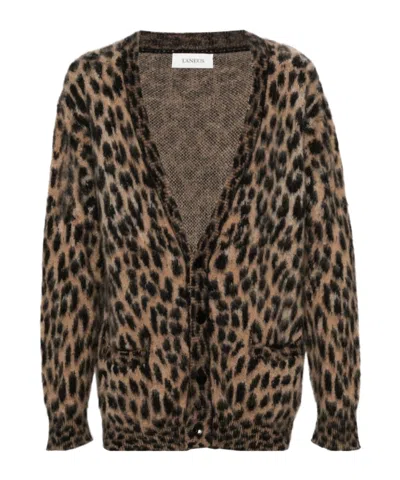 Laneus Leopard-print Cardigan
