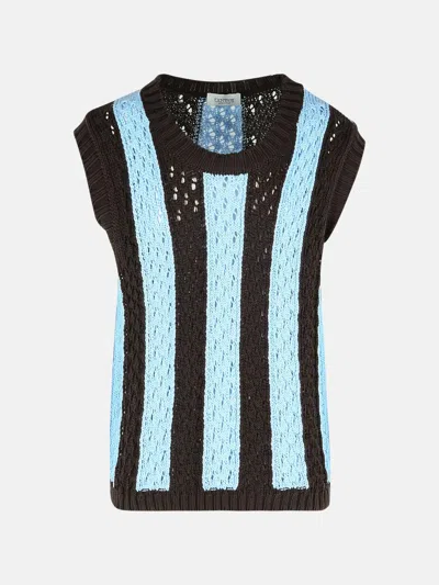 Laneus Light Blue Cotton Vest
