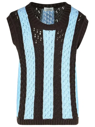 LANEUS LIGHT BLUE COTTON VEST