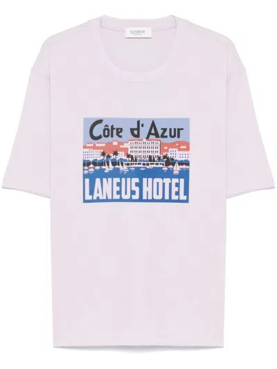 Laneus Light Pink Crewneck T-shirt
