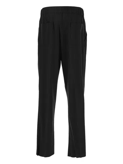 Laneus Straight Wool Blend Formal Pants In Black