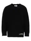 Laneus Pullover With Logo In Black