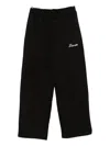 Laneus Logo-embroidered Pants In Black